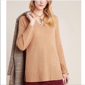 Anthropologie The Cashmere Collection Tan Brown Sweater XS